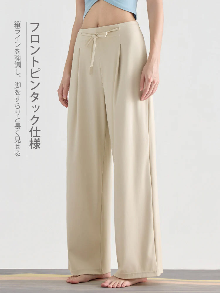 ベーシック ピンタック ワイドパンツ