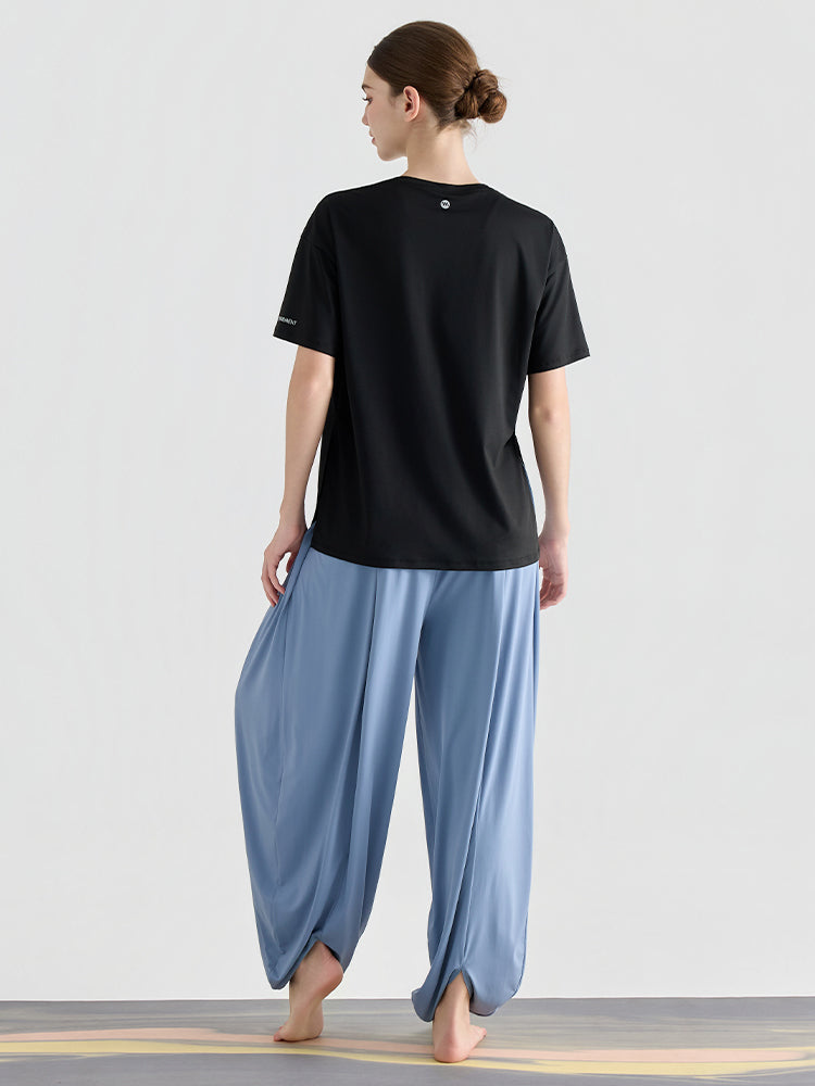 ボリュームシルエット ヨガ ハーレムパンツ
