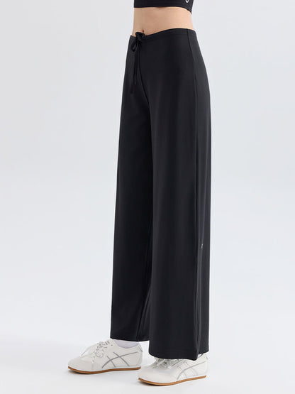 ソフトタッチ カジュアル 体型カバー スポーツウェア ワイドパンツ
