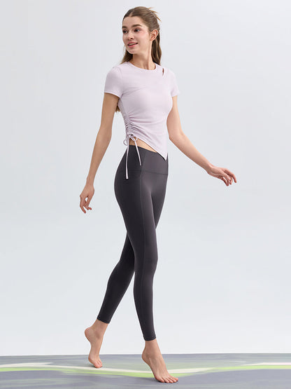 N66LYCRA®素材 美尻 マルチポケット付き 9分丈 レギンス