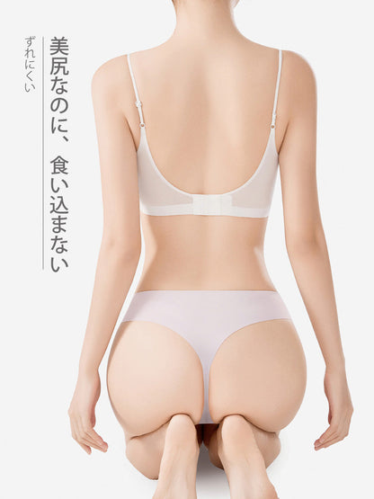 7A抗菌 速乾 Tバック クロッチパッド付き シームレスショーツ ヨガ用
