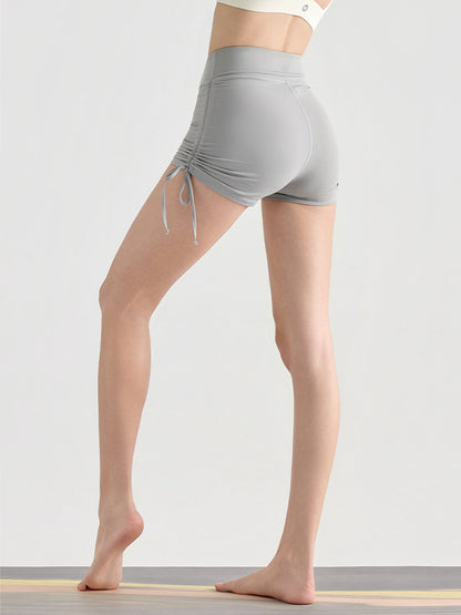 桃尻効果 ギャザー ドローストリング付き ショートパンツ