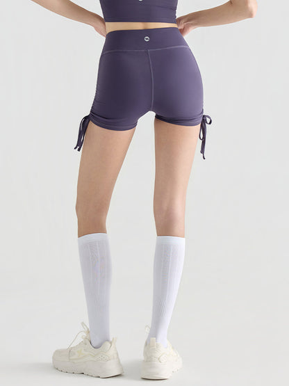 桃尻効果 ギャザー ドローストリング付き ショートパンツ